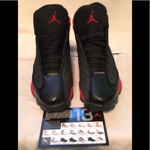 Jordan Retro 13 Bred Black True Red